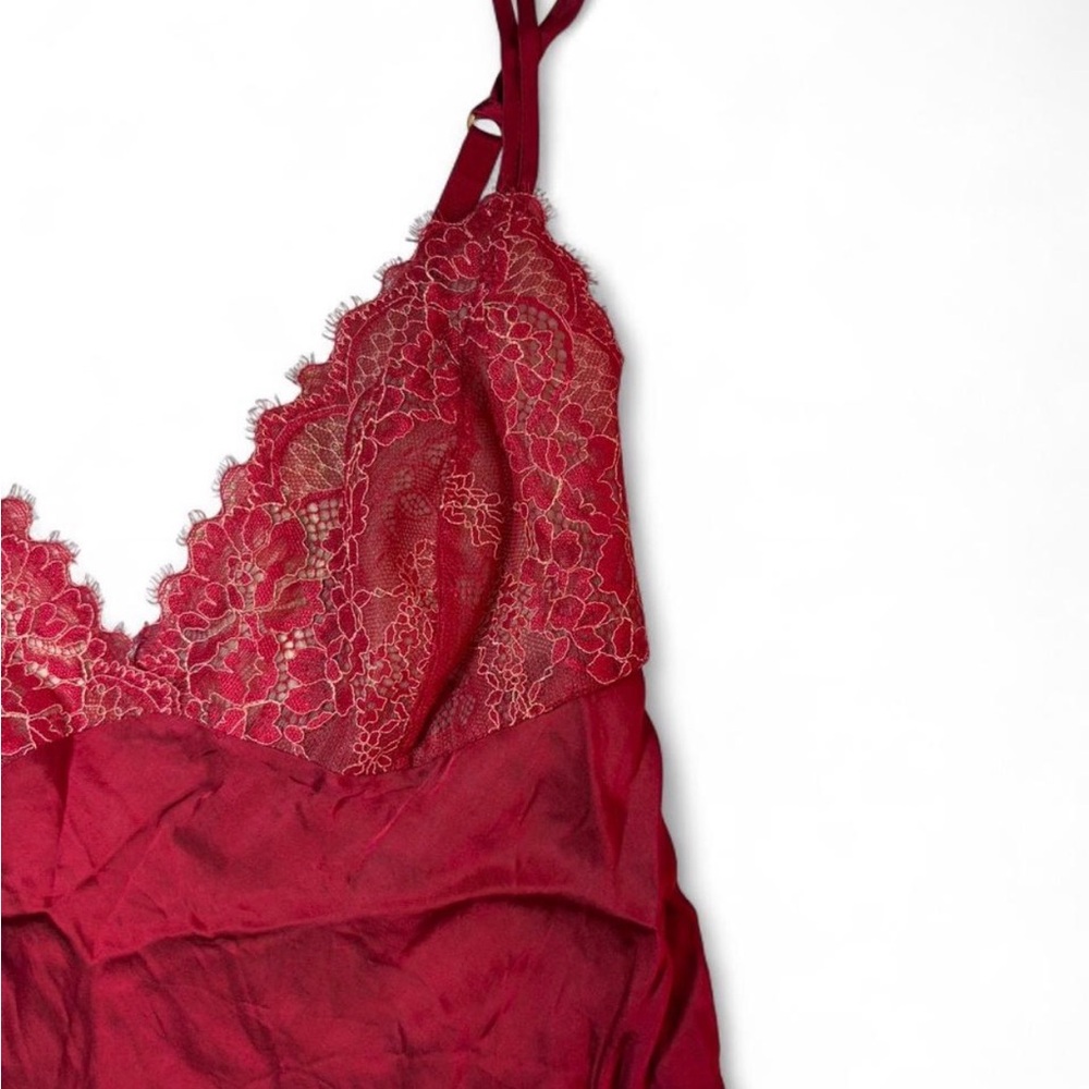 Palm Angels Burgundy Lace Slip